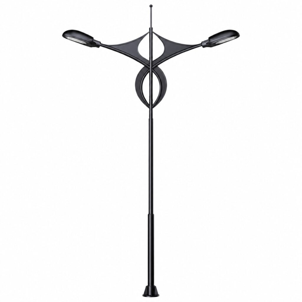 7 meter tubular steel pole manufactured in India by Surya Traders for LED street lighting, highways, industrial roads, residential layouts, and commercial infrastructure.