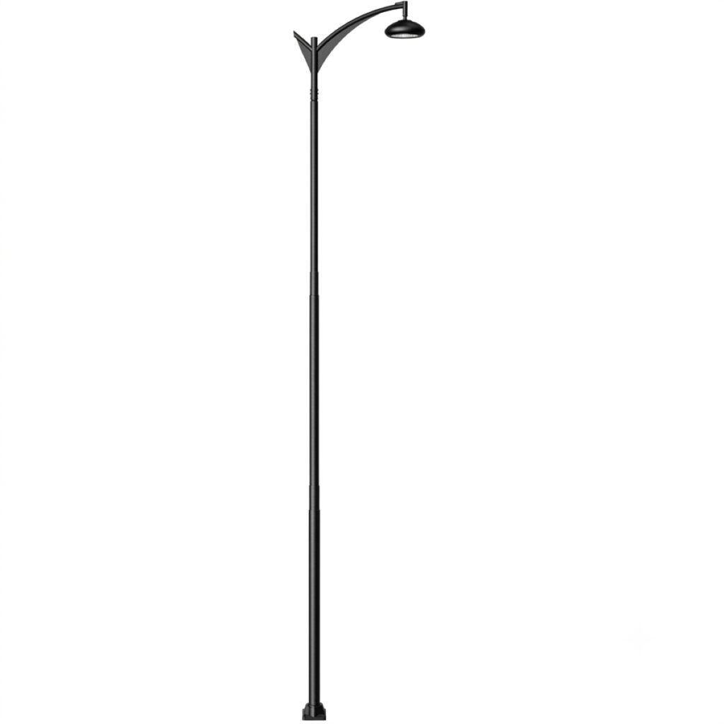 MS tubular pole supplied by Surya Traders in India for street lighting, industrial projects, highways, residential layouts, commercial developments, and public infrastructure.