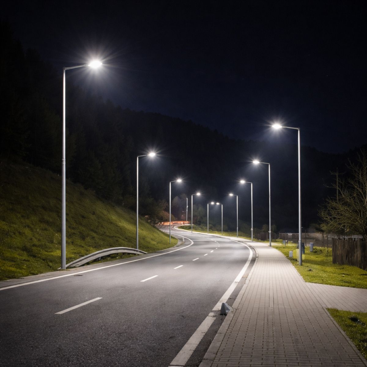 Premium MS Swaged Tubular Poles manufactured by Surya Traders for residential townships, commercial developments, business parks, urban infrastructure, and outdoor LED street lighting projects across India.