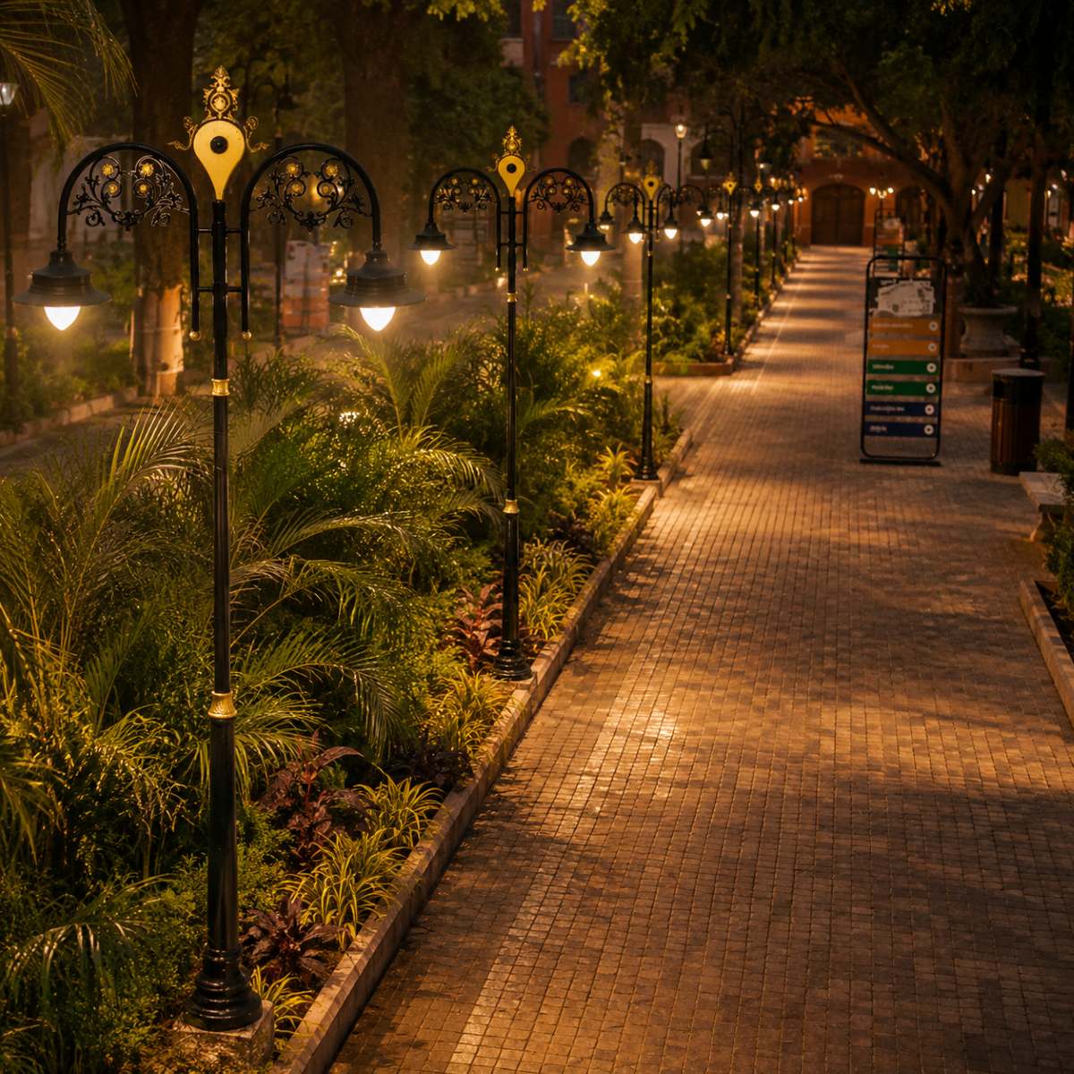 Smart city decorative lighting pole by Surya Traders designed for modern roads, public spaces, urban landscapes, parks, commercial areas, and residential developments across India