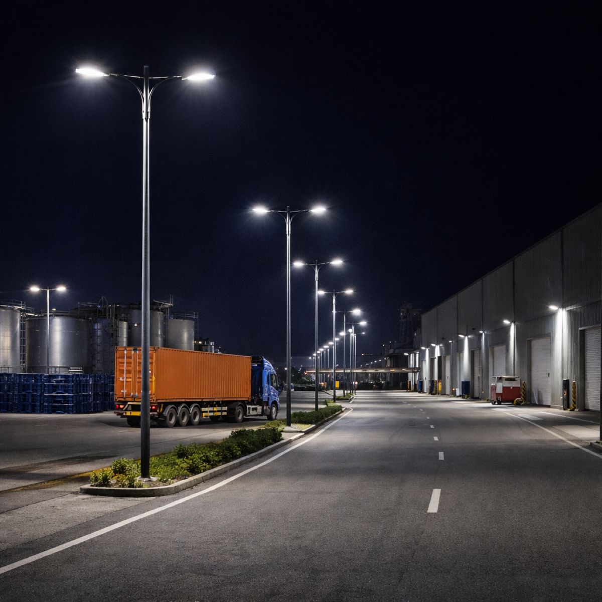 SP tubular poles manufactured by Surya Traders for industrial facilities, public infrastructure, logistics parks, municipal projects, and heavy-duty outdoor lighting applications across India.