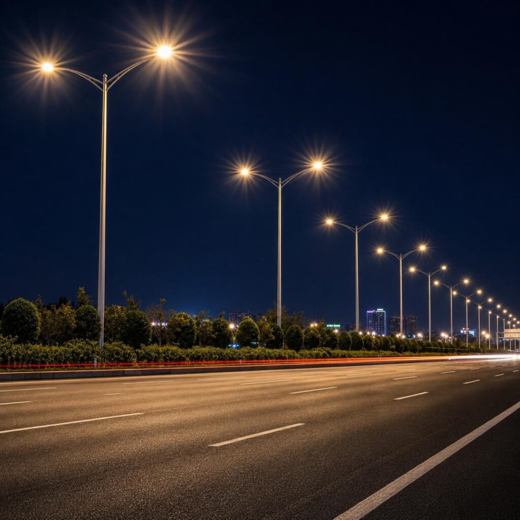 Surya Swaged Tubular Pole Manufacturer in India supplying premium MS swaged tubular poles for highways, roads, industrial projects, smart cities, and outdoor LED lighting.