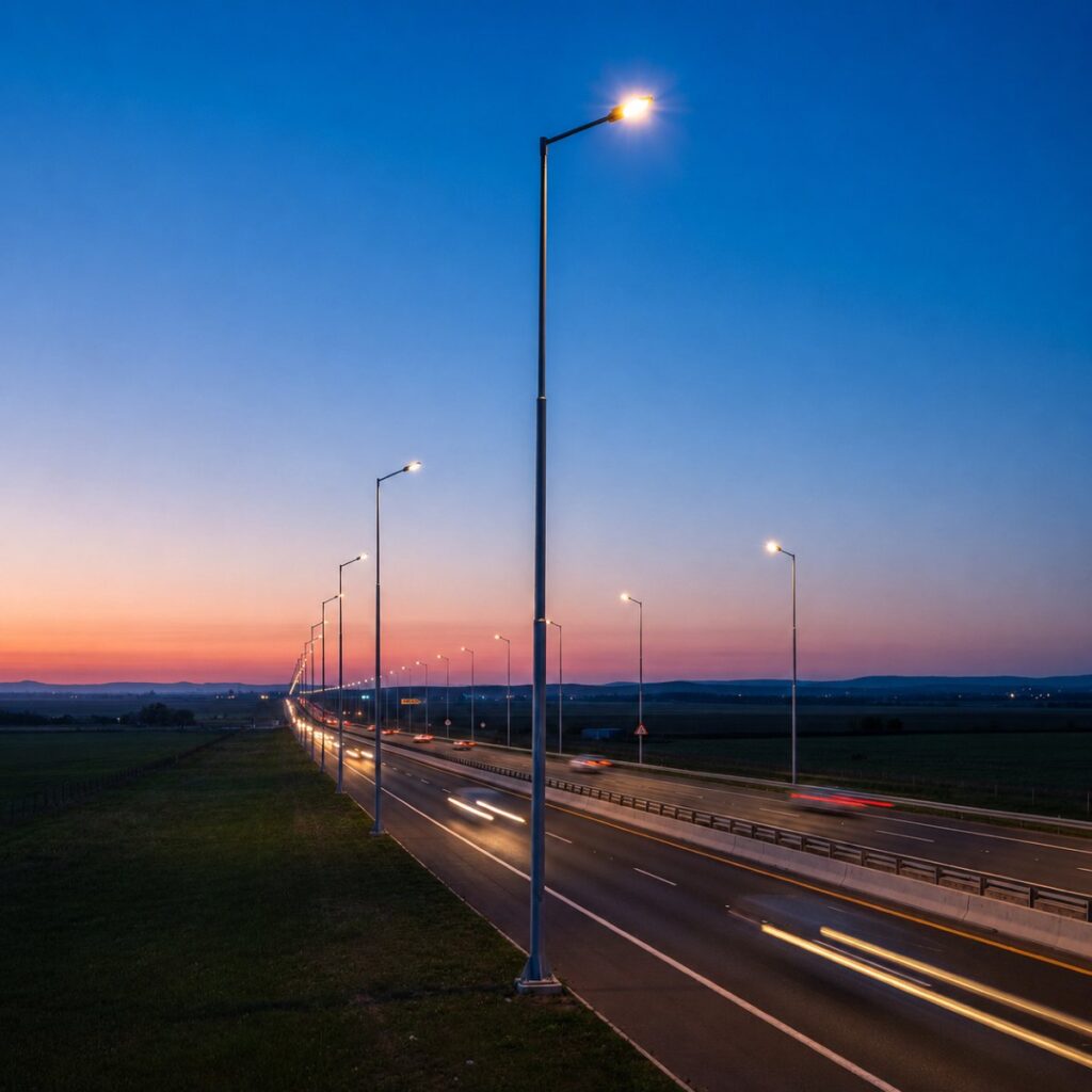 Premium Tubular Pole in India manufactured for LED street lighting, highways, roads, smart cities, industrial projects, and outdoor lighting infrastructure.