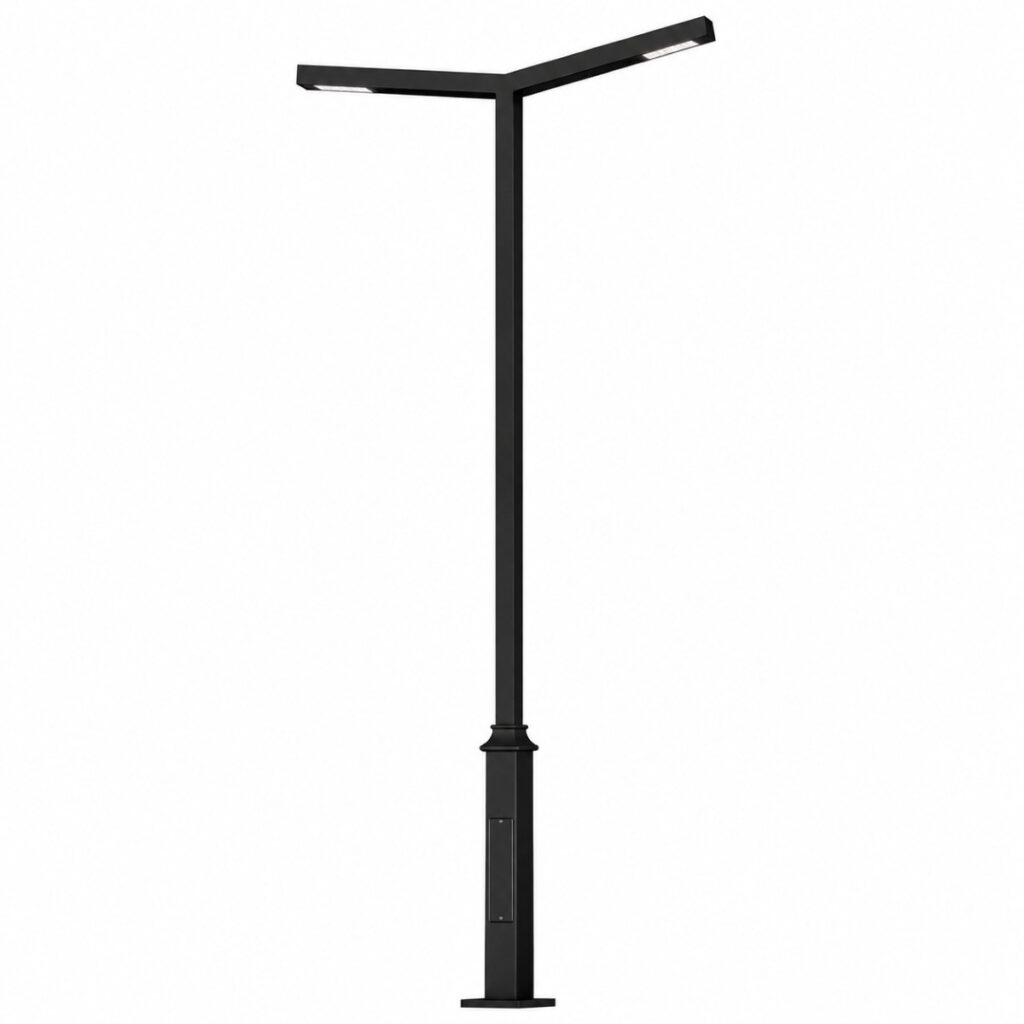 6 meter modern LED street light pole manufactured by Surya Traders for roads, highways, urban streets, smart cities, commercial projects, residential areas, and public infrastructure across India.