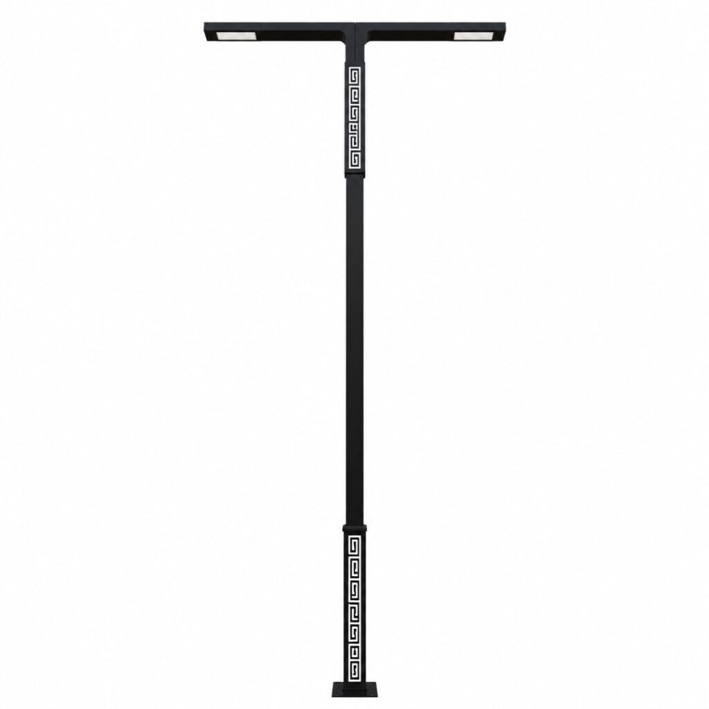 Modern LED street lighting pole manufactured by Surya Traders in Bhopal using advanced fabrication technology and premium MS steel for smart cities, highways, commercial developments, industrial projects, residential communities, and public infrastructure across India.
