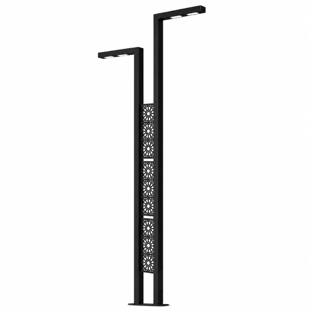 Modern LED street lighting poles manufactured by Surya Traders in Bhopal, India, for smart city roads, urban infrastructure, commercial projects, residential areas, highways, and public spaces.