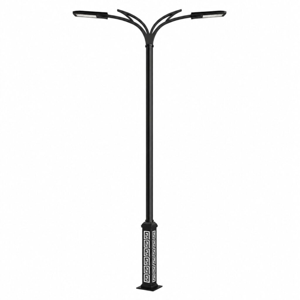 Surya Signature Series modern LED street light poles manufactured from premium MS steel for smart city roads, highways, commercial projects, industrial infrastructure, residential townships, and public spaces across India.